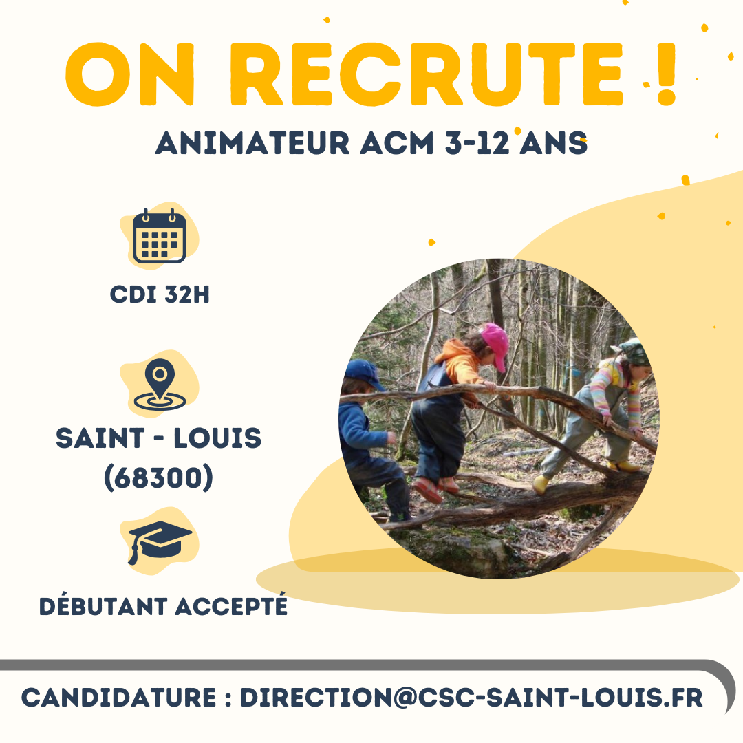 OFFRE D’EMPLOI : ANIMATEUR ACM 